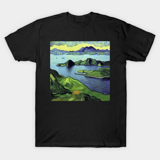 Komodo Island in Van Gogh's style T-Shirt by Classical